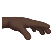 🫳🏿 Emoji Handfläche Nach Unten: dunkle Hautfarbe Apple iOS 15.4.