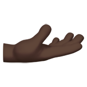 🫴🏿 Emoji Palma Para Cima Mão: Pele Escura na Apple iOS 15.4.