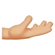 🫴🏼 Emoji Palma Para Cima Mão: Pele Morena Clara na Apple iOS 15.4.