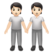 🧑🏻‍🤝‍🧑🏻 Emoji Dos Personas Dándose La Mano: Tono De Piel Claro en Apple iOS 15.4.