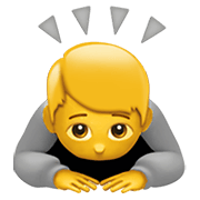 Emoji 🙇 Persona Che Fa Un Inchino Profondo su Apple iOS 15.4.