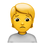 🙍 Emoji missmutige Person Apple iOS 15.4.