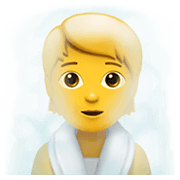Emoji 🧖 Persona In Sauna su Apple iOS 15.4.