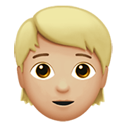 Emoji 🧑🏼 Persona: Carnagione Abbastanza Chiara su Apple iOS 15.4.
