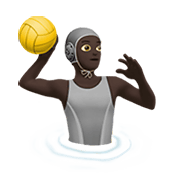 🤽🏿 Emoji Wasserballspieler(in): dunkle Hautfarbe Apple iOS 15.4.