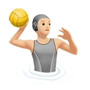 🤽🏻 Emoji Wasserballspieler(in): helle Hautfarbe Apple iOS 15.4.