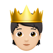 🫅🏻 Emoji Persona Con Corona: Tono De Piel Claro en Apple iOS 15.4.