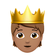 🫅🏽 Emoji Persona Con Corona: Tono De Piel Medio en Apple iOS 15.4.
