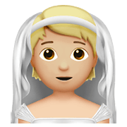 👰🏼 Emoji Noiva: Pele Morena Clara na Apple iOS 15.4.