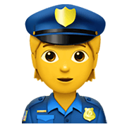 👮 Emoji Polizist(in) Apple iOS 15.4.