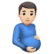 🫃🏻 Emoji Hombre Embarazado: Tono De Piel Claro en Apple iOS 15.4.