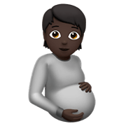 🫄🏿 Emoji Persona Embarazada: Tono De Piel Oscuro en Apple iOS 15.4.
