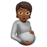 🫄🏾 Emoji Persona Embarazada: Tono De Piel Oscuro Medio en Apple iOS 15.4.