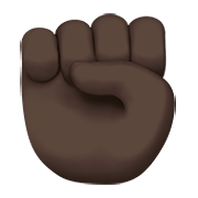 ✊🏿 Emoji erhobene Faust: dunkle Hautfarbe Apple iOS 15.4.