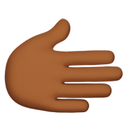 🫱🏾 Emoji Mano Derecha: Tono De Piel Oscuro Medio en Apple iOS 15.4.