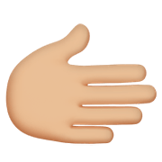 Emoji 🫱🏼 Mano Destra: Carnagione Abbastanza Chiara su Apple iOS 15.4.
