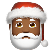 🎅🏾 Emoji Weihnachtsmann: mitteldunkle Hautfarbe Apple iOS 15.4.