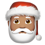 🎅🏽 Emoji Weihnachtsmann: mittlere Hautfarbe Apple iOS 15.4.