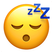Emoji 😴 Faccina Che Dorme su Apple iOS 15.4.