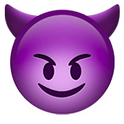 😈 Emoji grinsendes Gesicht mit Hörnern Apple iOS 15.4.