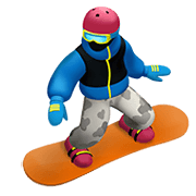 Émoji 🏂 Snowboardeur sur Apple iOS 15.4.