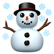 ☃️ Emoji Muñeco De Nieve Con Nieve en Apple iOS 15.4.