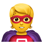 Emoji 🦸 Supereroe su Apple iOS 15.4.