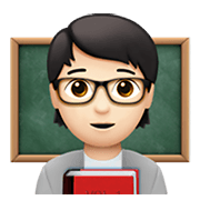 🧑🏻‍🏫 Emoji Professora Na Escola: Pele Clara na Apple iOS 15.4.