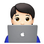 Émoji 🧑🏻‍💻 Informaticien (tous Genres) : Peau Claire sur Apple iOS 15.4.
