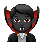 🧛🏿 Emoji Vampiro: Tono De Piel Oscuro en Apple iOS 15.4.