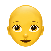 👩‍🦲 Emoji Mujer: Sin Pelo en Apple iOS 15.4.
