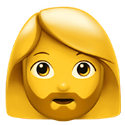 🧔‍♀️ Emoji Frau: Bart Apple iOS 15.4.