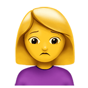 Emoji 🙍‍♀️ Donna Corrucciata su Apple iOS 15.4.
