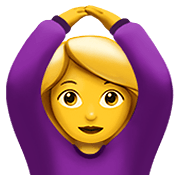 🙆‍♀️ Emoji Frau mit Händen auf dem Kopf Apple iOS 15.4.