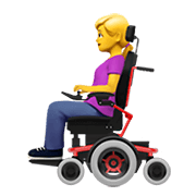 👩‍🦼 Emoji Frau in elektrischem Rollstuhl Apple iOS 15.4.