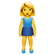 🧍‍♀️ Emoji stehende Frau Apple iOS 15.4.