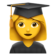 👩‍🎓 Emoji Estudiante Mujer en Apple iOS 15.4.