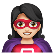 🦸🏻‍♀️ Emoji Superheroína: Tono De Piel Claro en Apple iOS 15.4.