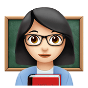 👩🏻‍🏫 Emoji Profesora: Tono De Piel Claro en Apple iOS 15.4.
