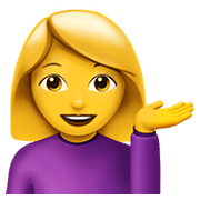 💁‍♀️ Emoji Mulher Com A Palma Virada Para Cima na Apple iOS 15.4.