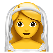👰‍♀️ Emoji Frau in einem Schleier Apple iOS 15.4.