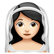 👰🏻‍♀️ Emoji Mujer Con Velo: Tono De Piel Claro en Apple iOS 15.4.