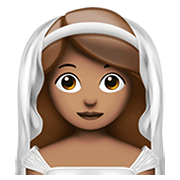 👰🏽‍♀️ Emoji Frau in einem Schleier: mittlere Hautfarbe Apple iOS 15.4.