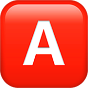 🅰️ Emoji Großbuchstabe A in rotem Quadrat Apple iOS 16.4.