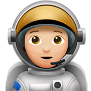 🧑🏼‍🚀 Emoji Astronaut(in): mittelhelle Hautfarbe Apple iOS 16.4.