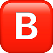 🅱️ Emoji Botão B (tipo Sanguíneo) na Apple iOS 16.4.