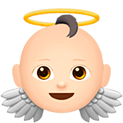 👼🏻 Emoji Bebé ángel: Tono De Piel Claro en Apple iOS 16.4.
