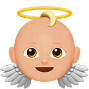 👼🏼 Emoji Bebé ángel: Tono De Piel Claro Medio en Apple iOS 16.4.