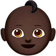 👶🏿 Emoji Baby: dunkle Hautfarbe Apple iOS 16.4.