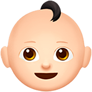 👶🏻 Emoji Bebé: Tono De Piel Claro en Apple iOS 16.4.